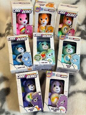 Care Bears Micro Teenies 3” Plush Toys -8 Piece Lot) - NIB